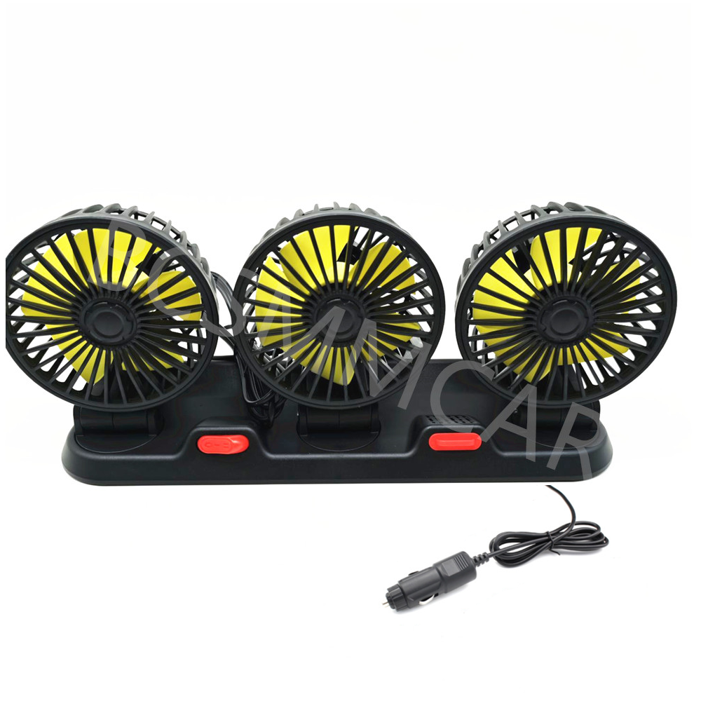 2 Wind Speeds Adjustable Car Cooling Fan 360° Rotatable