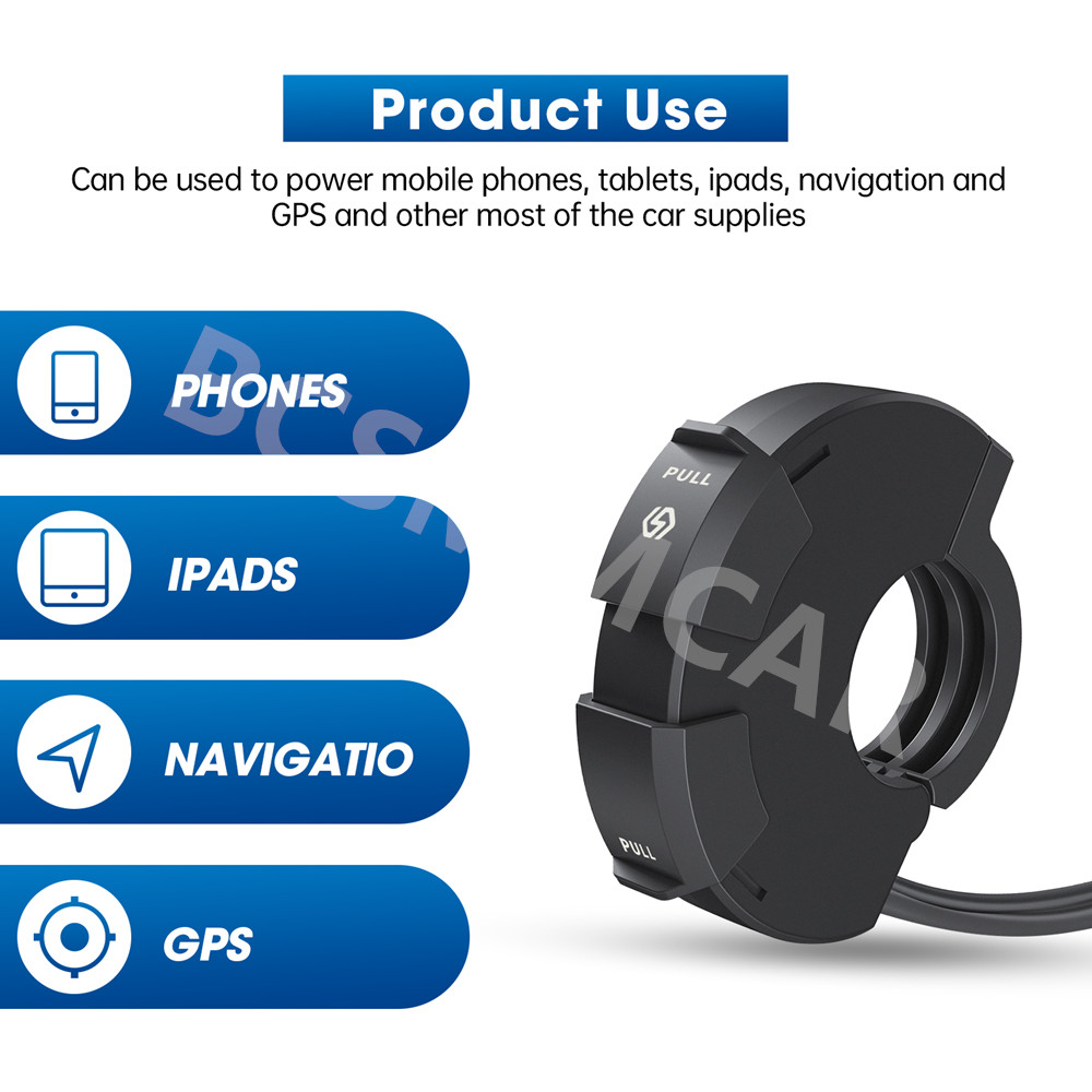 Giantdeer QC3.0 USB-A + USB-C Motorcycle Phone Charger, 48W - View #7