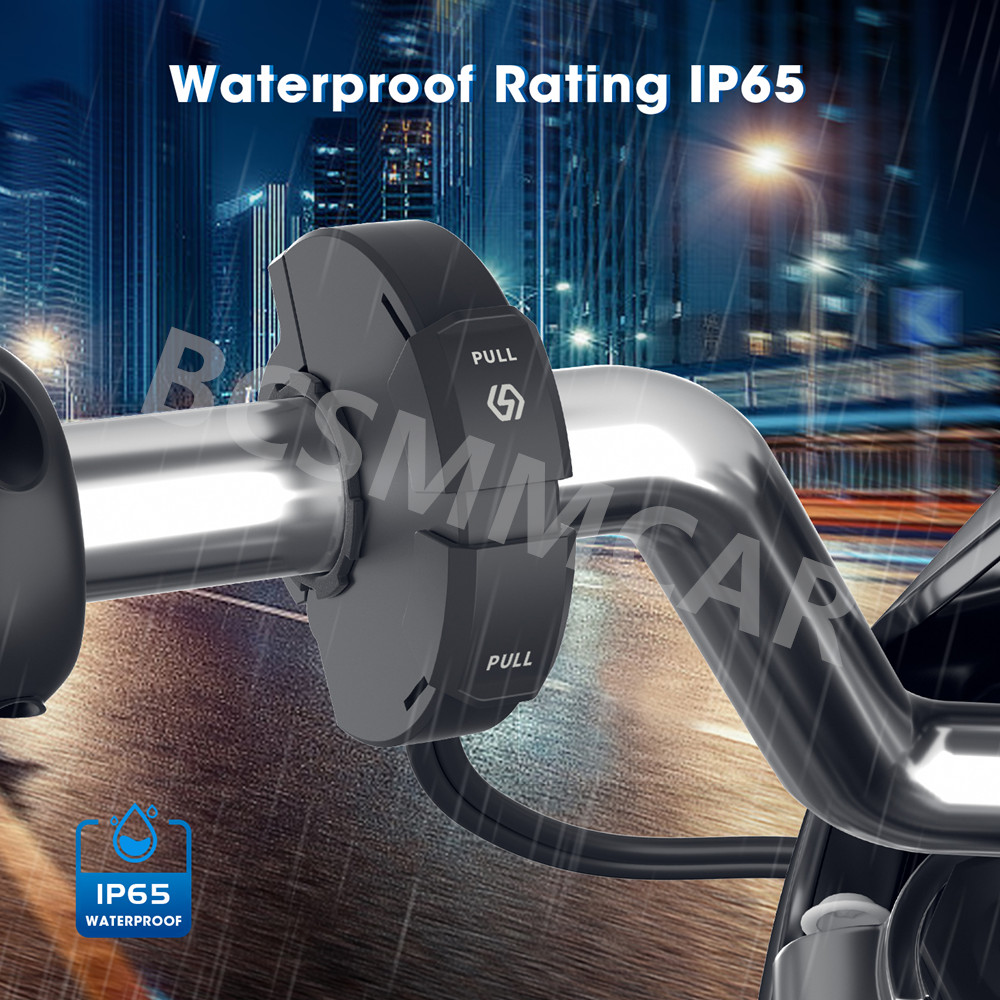 Giantdeer QC3.0 USB-A + USB-C Motorcycle Phone Charger, 48W - View #4