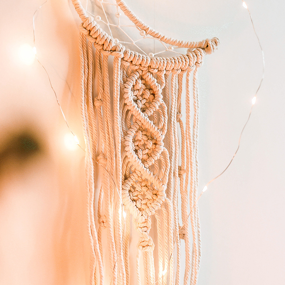 Tapiz Bohemio Borla Macramé Tejido Colgante de Pared Hogar Arte Decoración Artesanía Regalo - Imagen 12 de 22