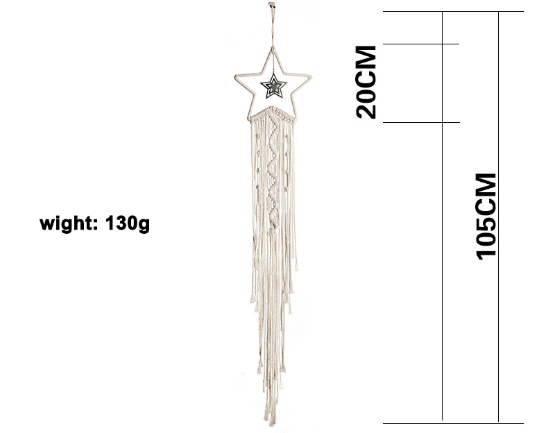 Tapiz Bohemio Borla Macramé Tejido Colgante de Pared Hogar Arte Decoración Artesanía Regalo - Imagen 18 de 22
