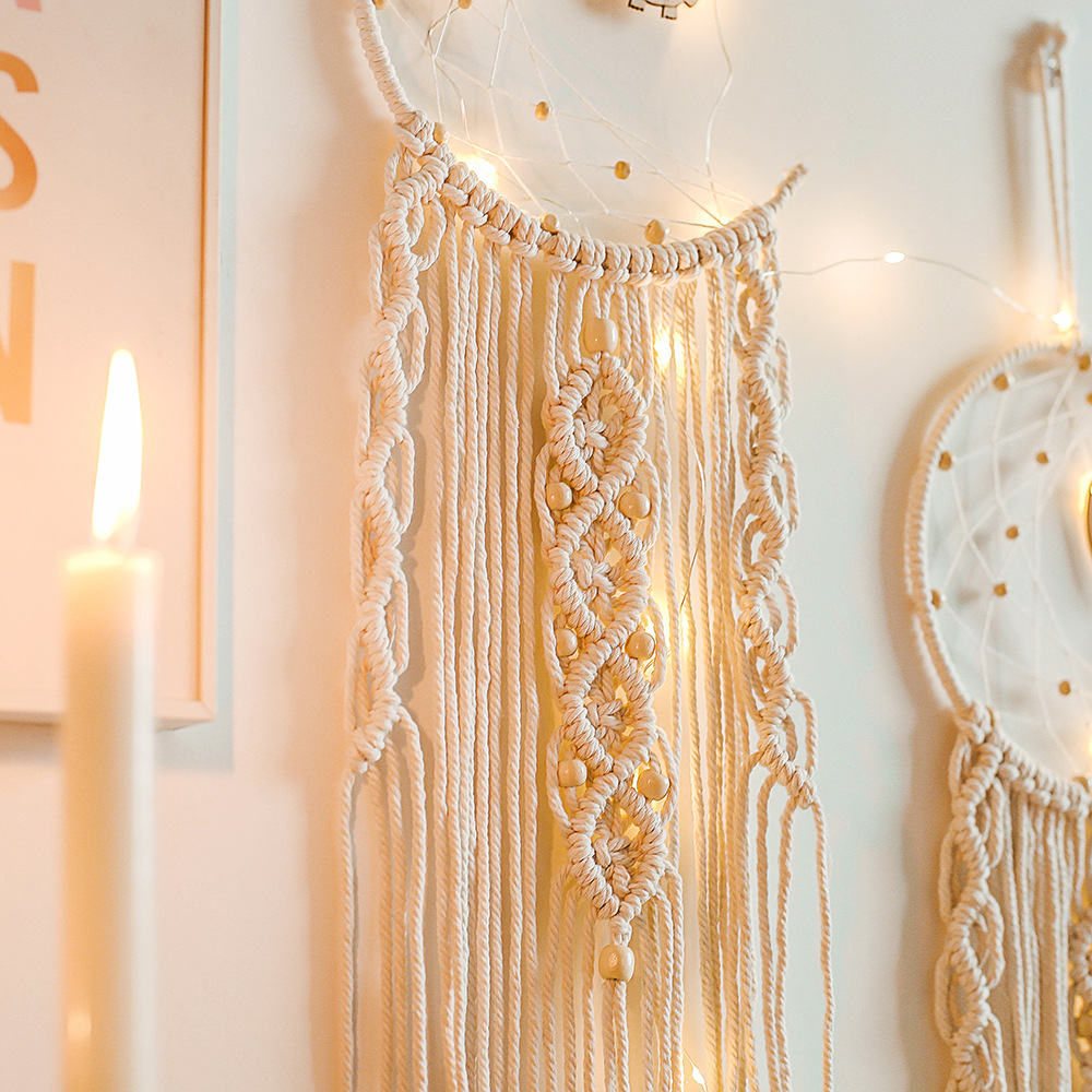 Tapiz Bohemio Borla Macramé Tejido Colgante de Pared Hogar Arte Decoración Artesanía Regalo - Imagen 20 de 22