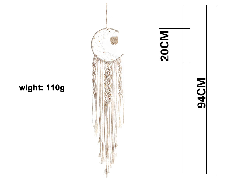 Tapiz Bohemio Borla Macramé Tejido Colgante de Pared Hogar Arte Decoración Artesanía Regalo - Imagen 22 de 22