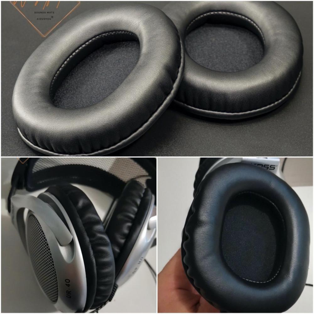 Oval Ellipse Egg Shape Soft Leather EarPads Foam Cushion For Koss UR40