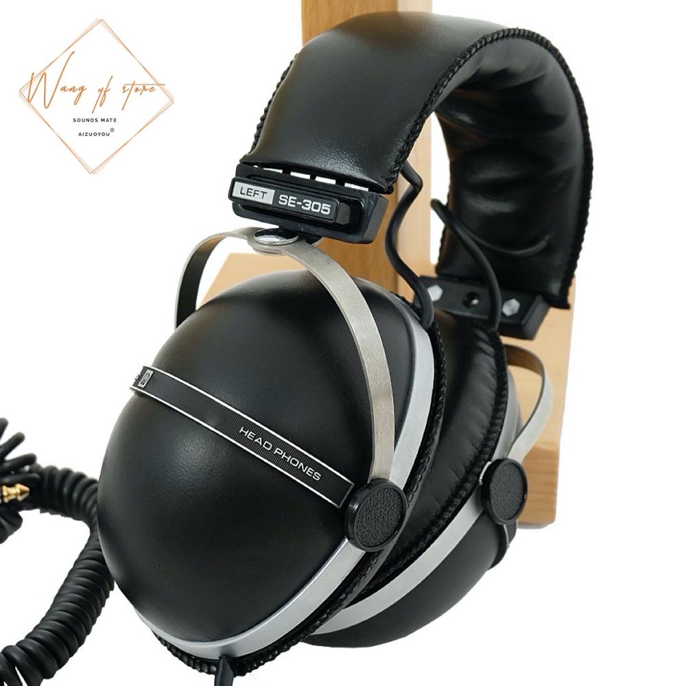 thumbnail image 2 of Oval Leather Velour Thick Foam Ear Pads For Pioneer SE-305 Headphones – Black 2 of 6