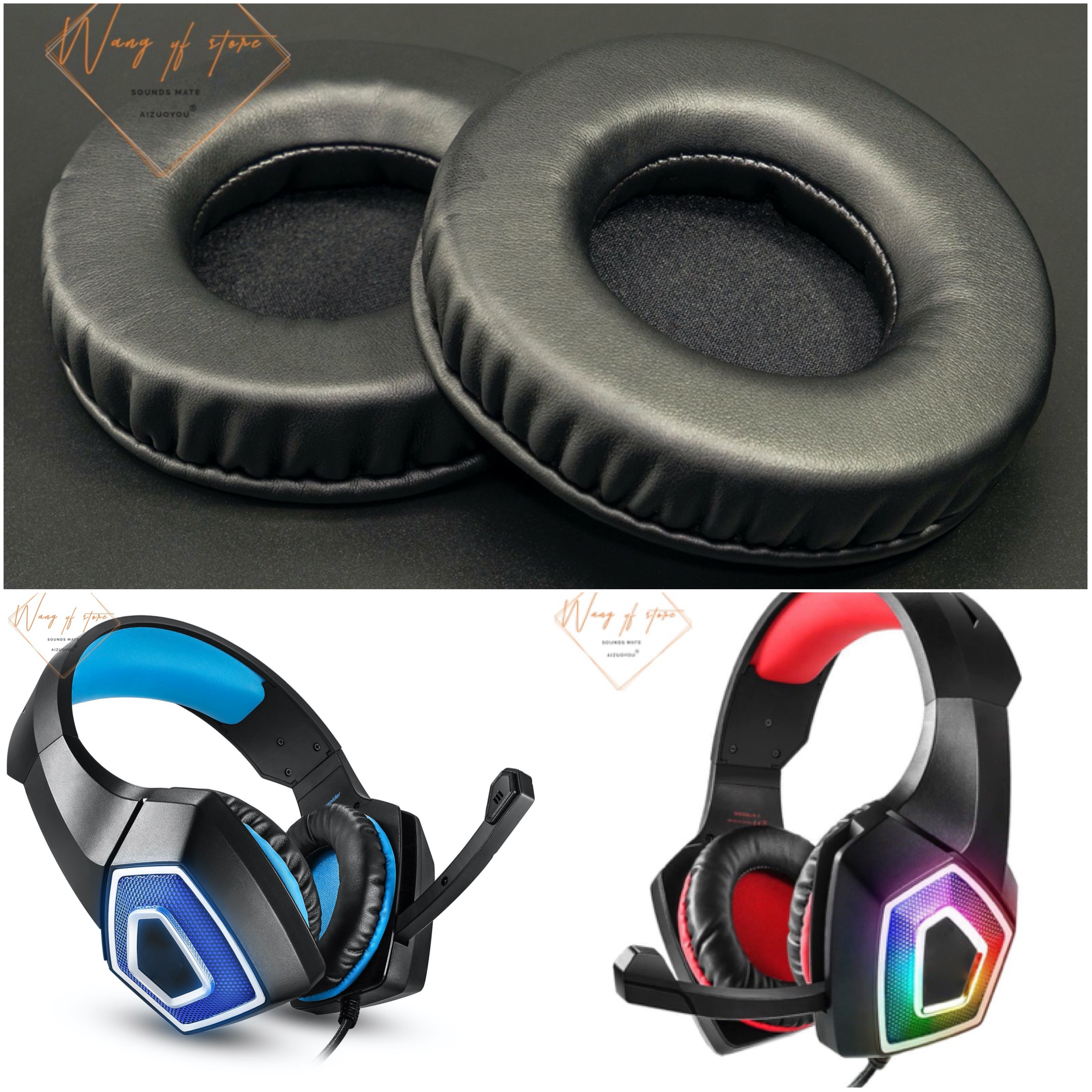 Soft Leather Ear Pads Foam Cushion For Hunterspider V-1 V1 Gaming