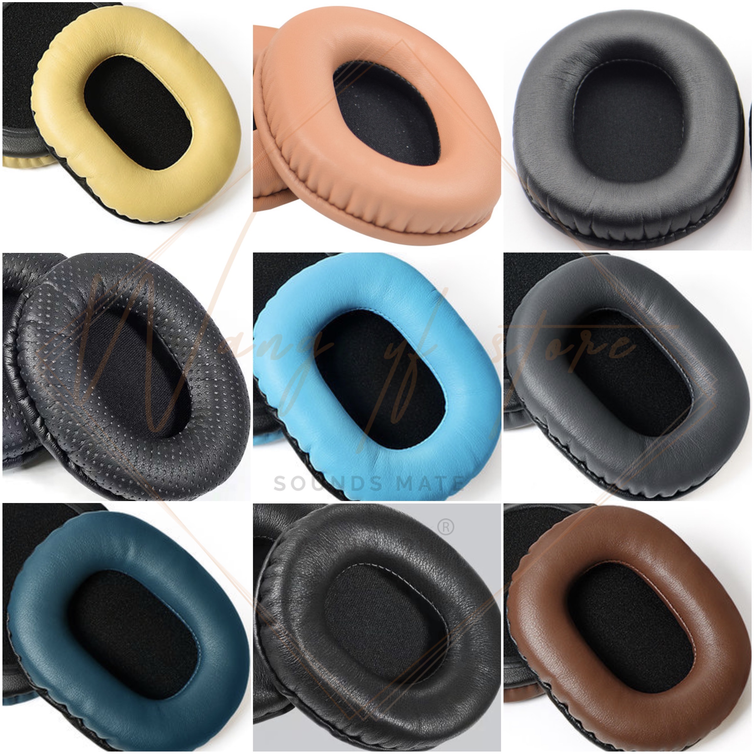 thumbnail image 2 of Lambskin Earpads For Audio Technica ATH M50X Series Wool Headband Refresh Kit 2 of 13