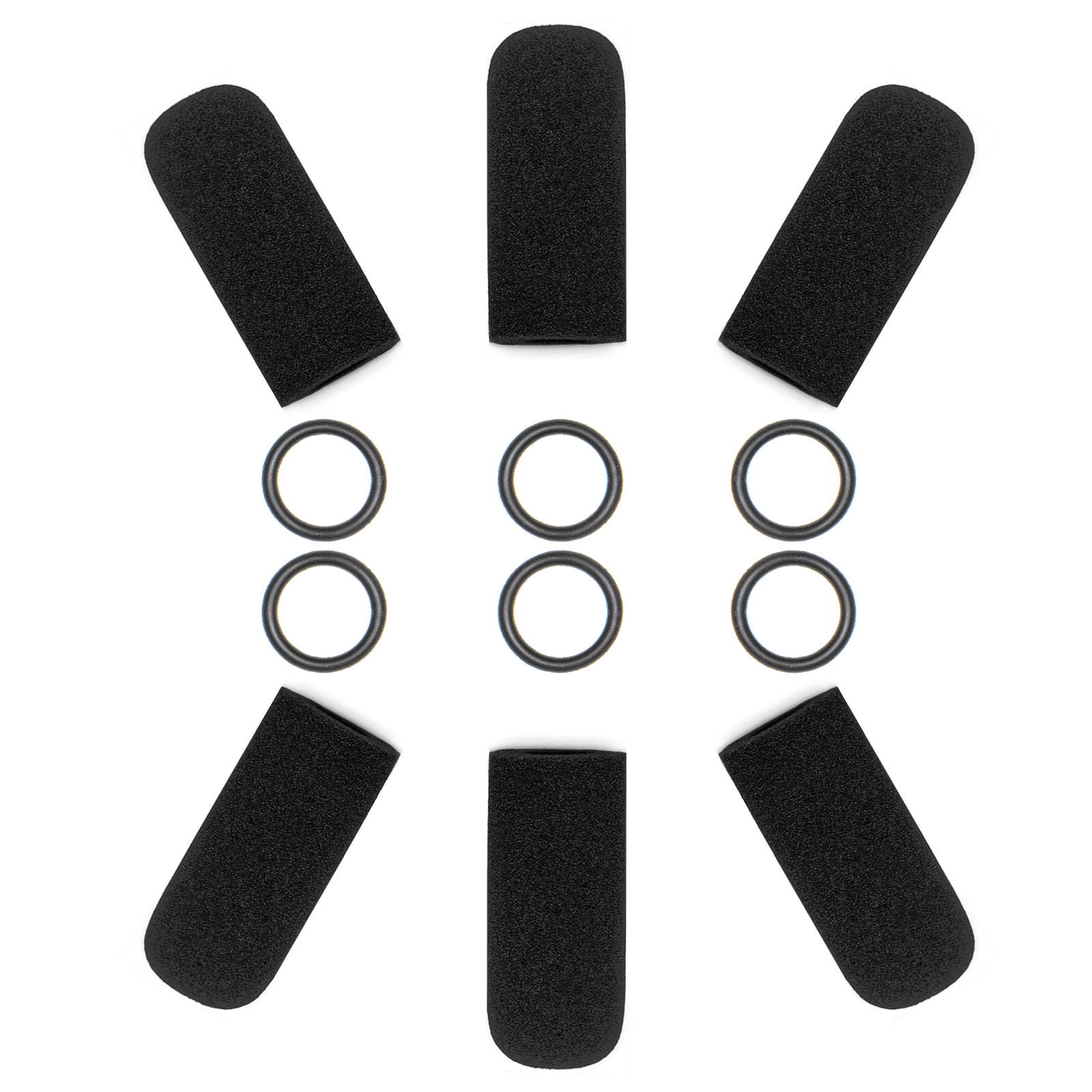 Voarmaks 6 Pcs Foam Mic Covers For David Clark DC One-X/PRO-X2/DC-Pro X/H10-13.4/H10-60/H20/M-7/M-4/M-5/M-77/DC-87 Microphones