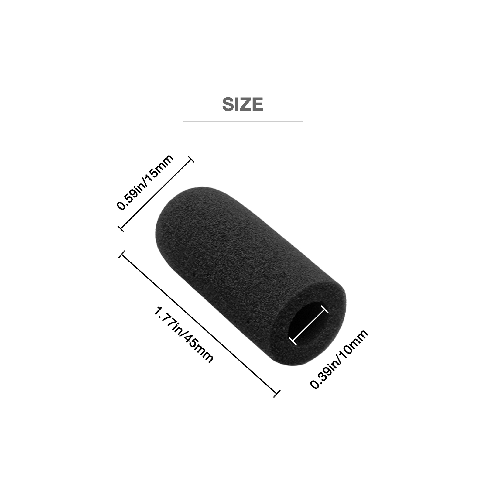 Voarmaks 6 Pcs Foam Mic Covers For David Clark DC One-X/PRO-X2/DC-Pro X/H10-13.4/H10-60/H20/M-7/M-4/M-5/M-77/DC-87 Microphones