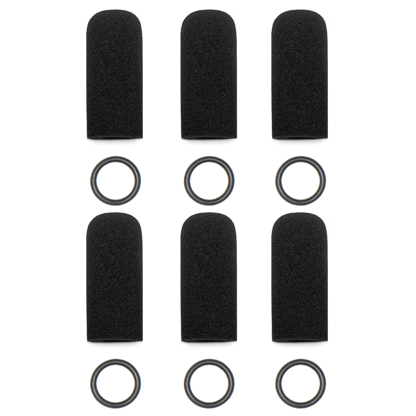 Voarmaks 6 Pcs Foam Mic Covers For David Clark DC One-X/PRO-X2/DC-Pro X/H10-13.4/H10-60/H20/M-7/M-4/M-5/M-77/DC-87 Microphones