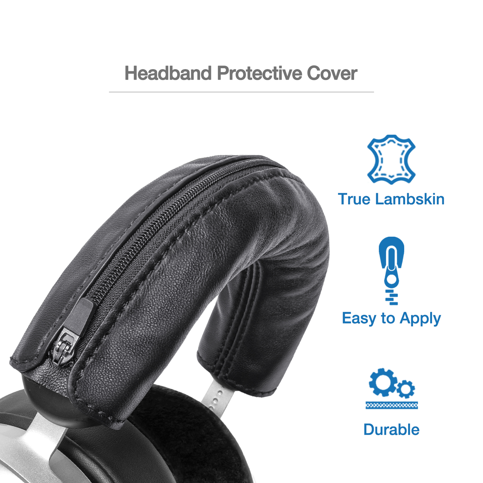 Luxury Genuine Lambskin Headband Cover For Hifiman HE400SE, HE400i 2020, Edition XS, DEVA Pro, HE-R9, HE-R10D,HE560 V4 Headphone