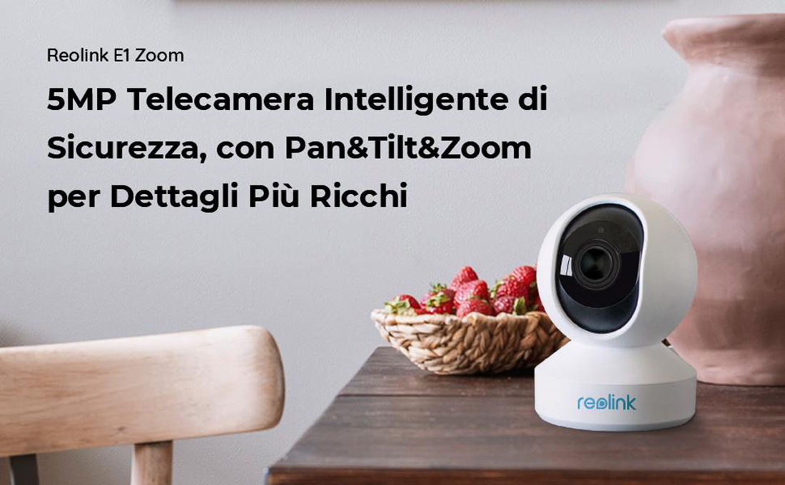Telecamera WiFi Interno Reolink E1 Zoom 5MP | PTZ Con Auto-Tracking | Rilevazione Persone/Animali | Audio Bidirezionale - Foto 2