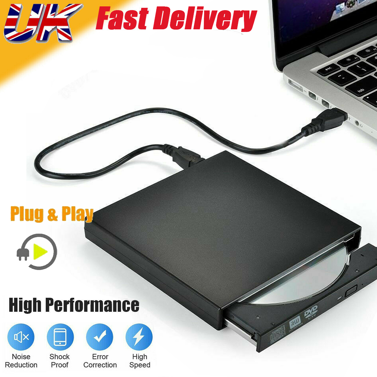 OPTICAL DRIVE WRITER Burner External USB 3.0 DVD CDRW DVD Player for