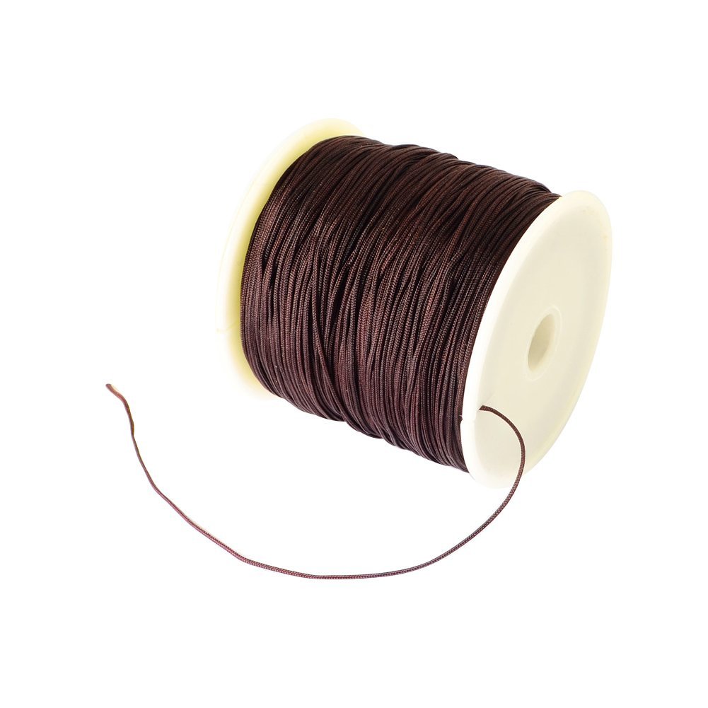 BROWN NYLON POWER SILKY STRING THREAD 0.98mm STRINGING PEARLS /& BEADS GRIFFIN 12