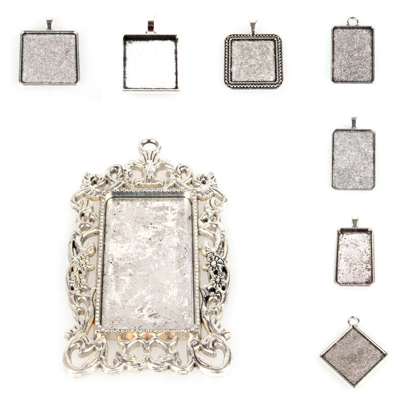 Rectangular Pendant Tray suitable for 25x25mm square base set blank bezel frame