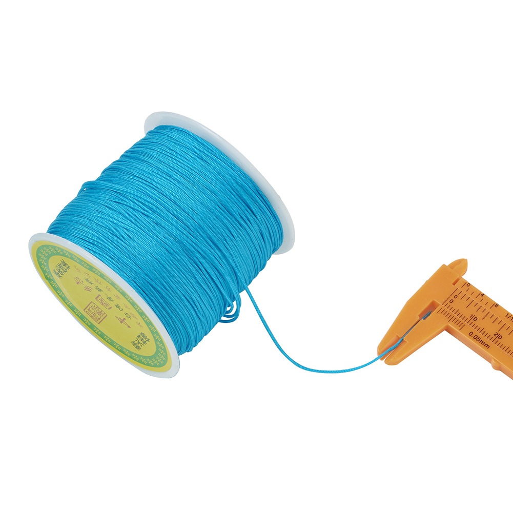 100yds/Roll Braided Nylon Cords Imitation Silk Threads Tiny String Spool  0.8mm