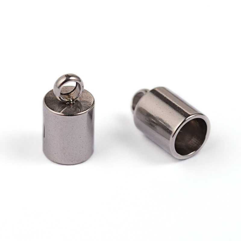 20PCS 304 Stainless Steel Cord Ends Necklace Cord Crimp End Caps 13x9mm