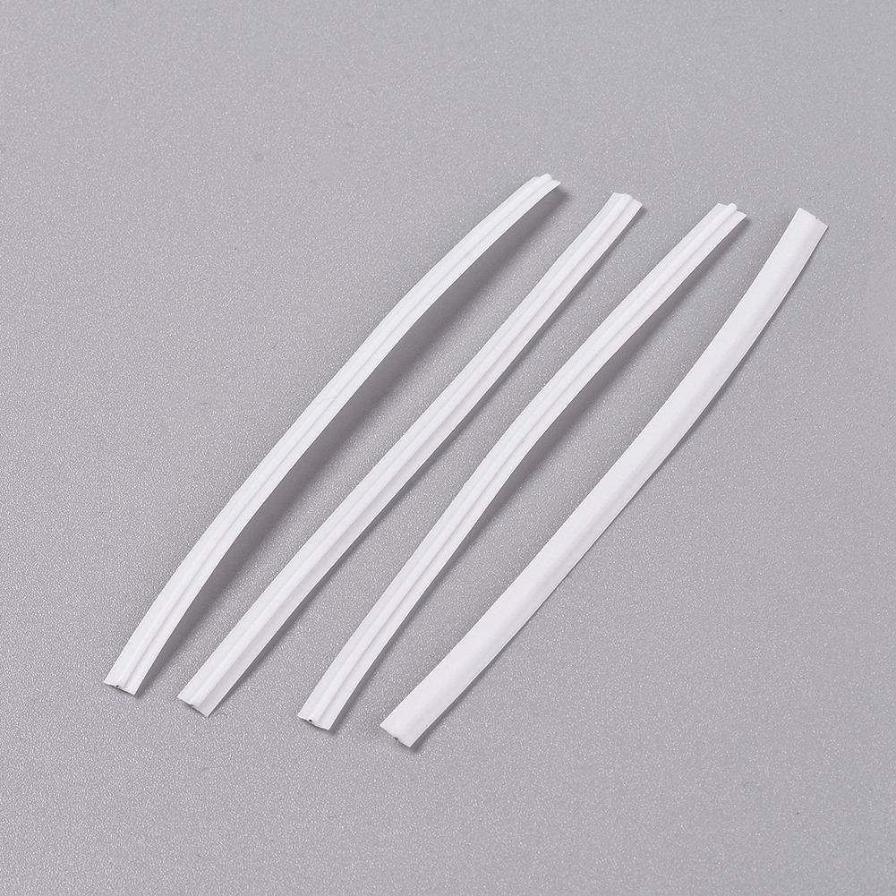 1000pc White PE Flexible Bendable Wire Twist Ties Bridge Wire  Craft Clip 80x4mm