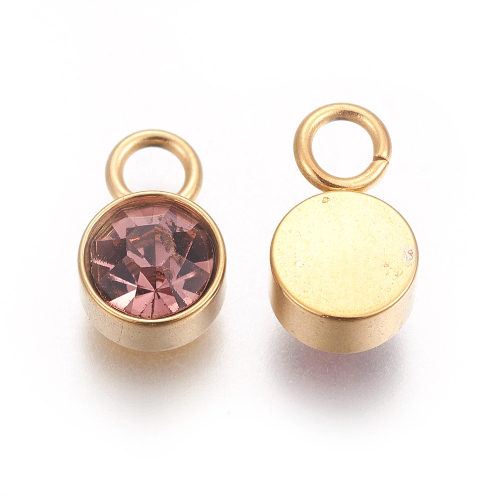 Mini colgantes colgantes redondos planos de diamantes de imitación de vidrio 30 piezas artesanía 10x6 mm - Imagen 13 de 18