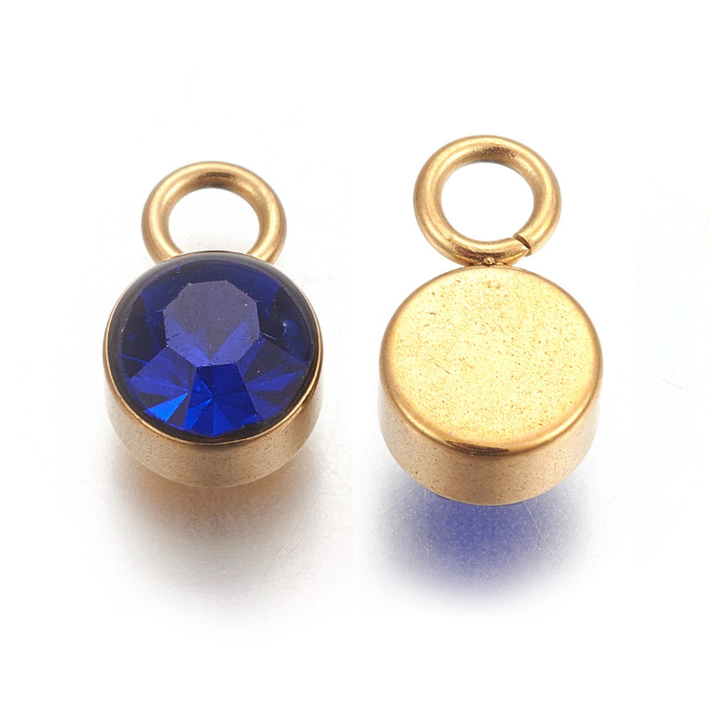 Mini colgantes colgantes redondos planos de diamantes de imitación de vidrio 30 piezas artesanía 10x6 mm - Imagen 9 de 18