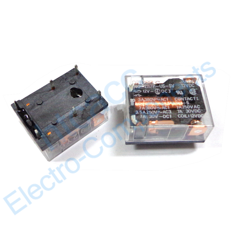 G6C-2117P-US-SV 12VDC Power Relay 7A 12VDC 6 Pins x 2pcs