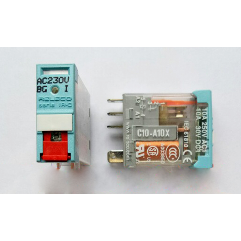 Relè Di Potenza ELCO C10-A10X 24VDC Con Base S-10 – 10A 250VAC, 5 Pin, Nuovo, RELECO