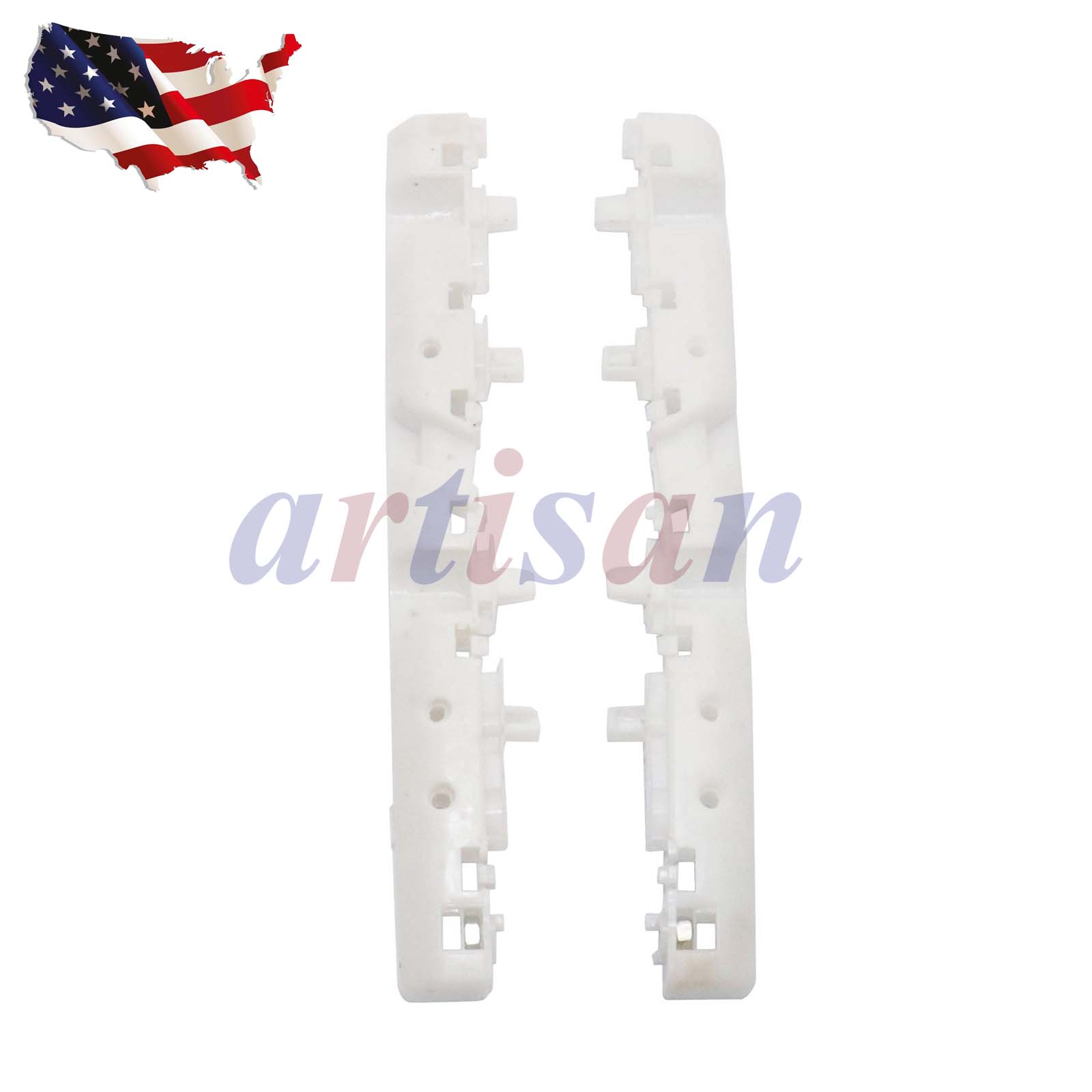 Front Bumper Bracket Retainer Set (Left+Right) For Nissan NV200 2013-2021 – Replaces 62225-3LM0A & 62224-3LM0A – White ABS