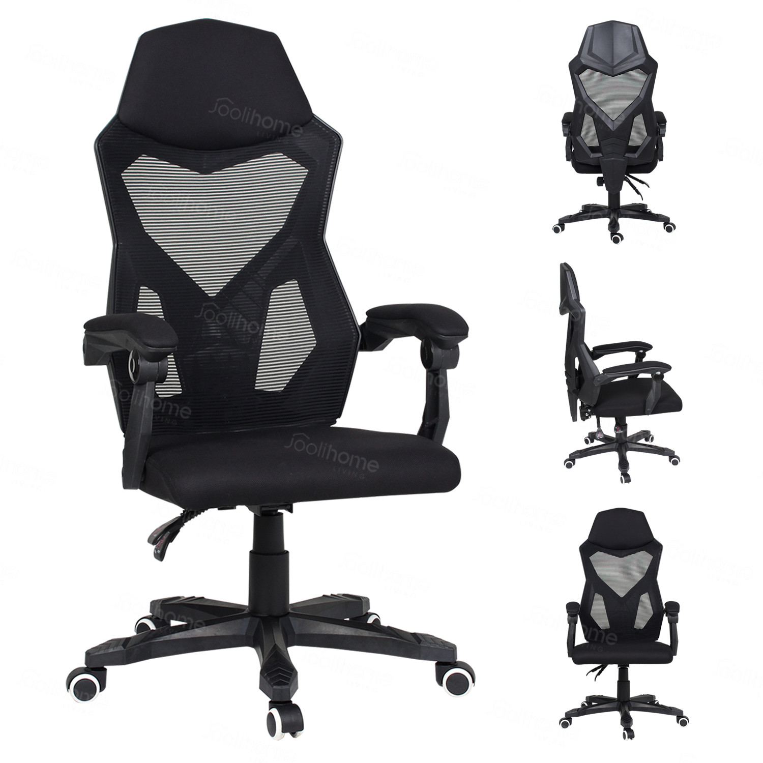 Ergonomic Office Chair High-Back Mesh with Headrest Comfy Padded Swivel
