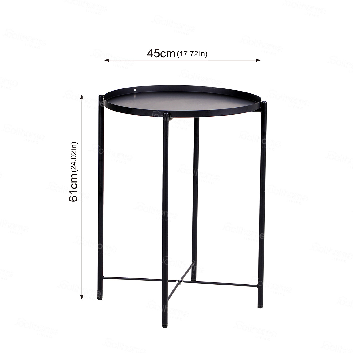 Round Coffee Table Sofa Side Small Night Stand End Table Metal Tray Legs Console Round Coffee Table Sofa Side Small Night Stand End Table Metal Tray Legs Console