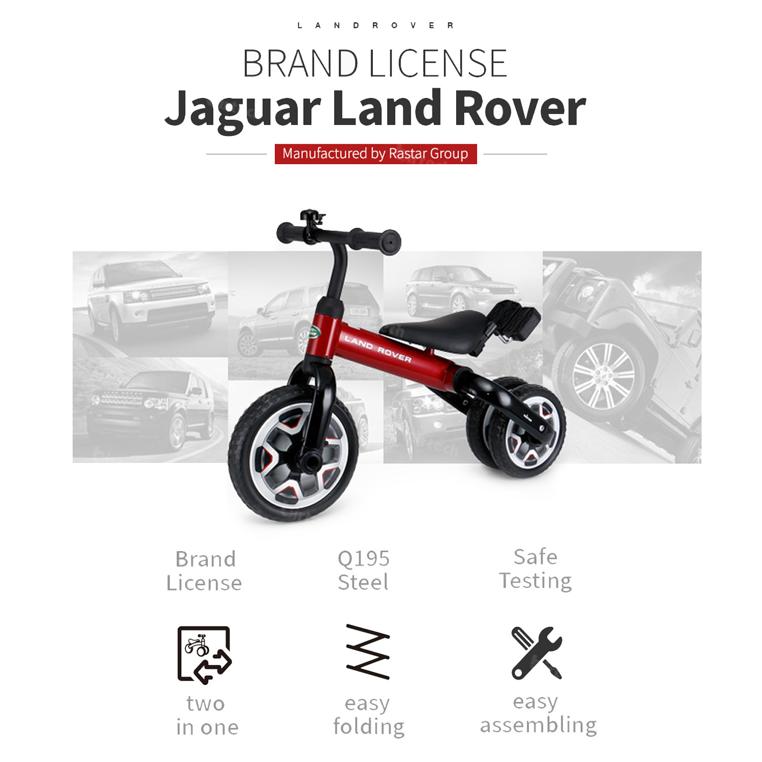 land rover tricycle