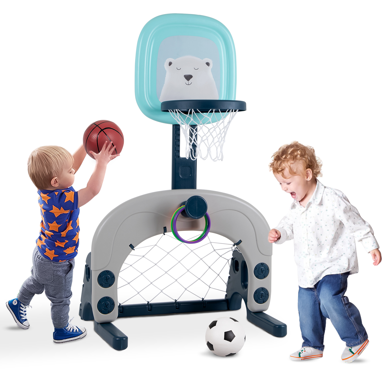 3in1 Kids Basketball Stand Sports Activity Center Ball Games Basketball Hoop eBay