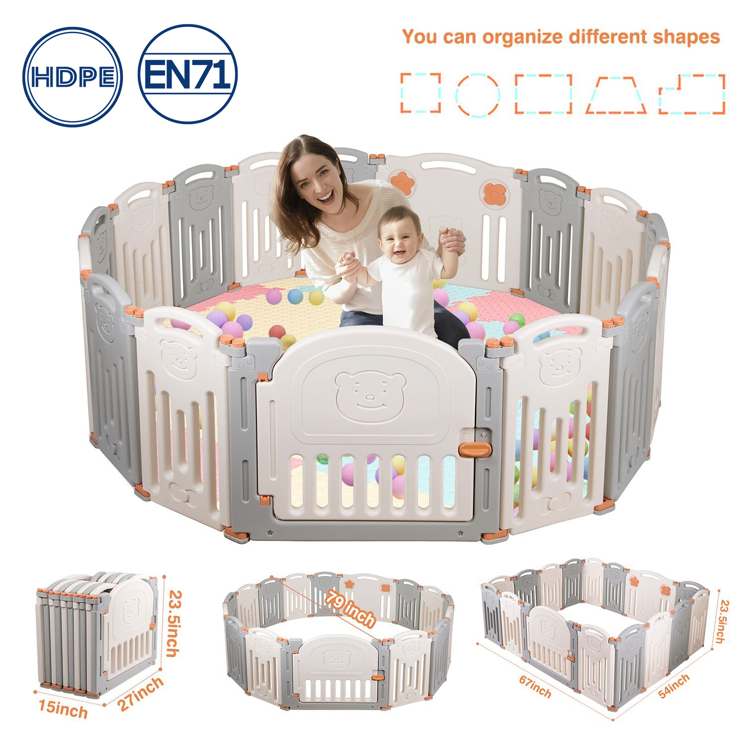 16 panel outlet playpen