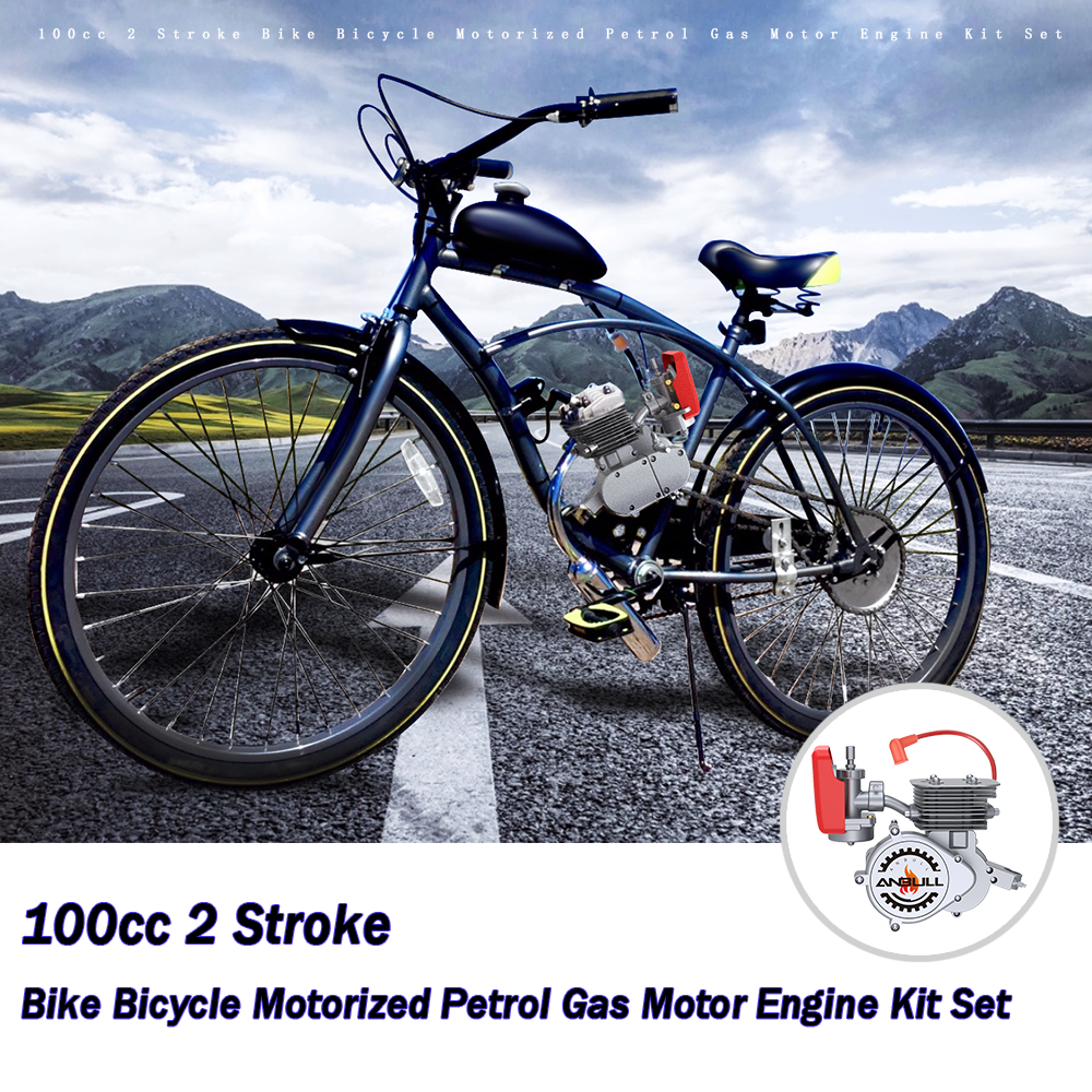 Anbull 100CC 26" 28" Bicycle Engine Kit Motorized 2 Stroke Petrol Gas