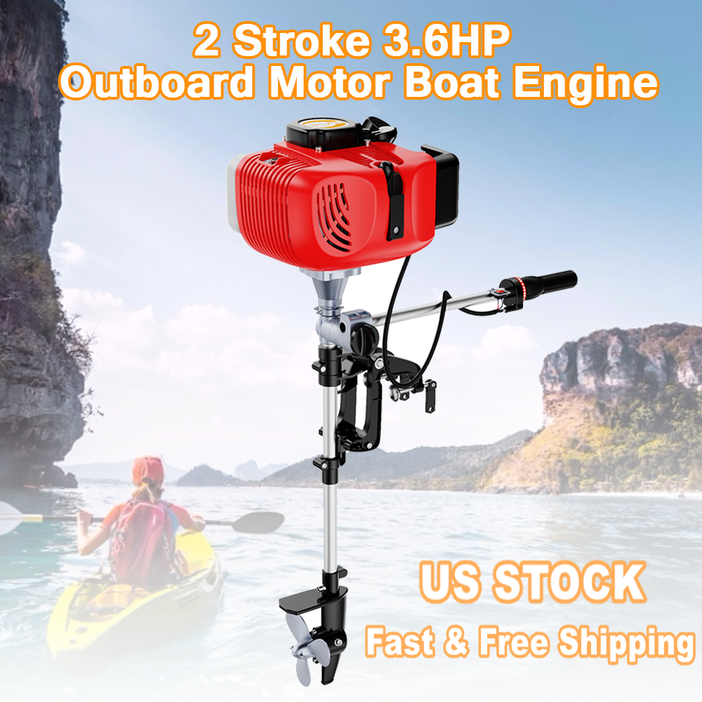 2 Stroke Outboard Motor Fishing Boat Engine 3.6 HP Water    