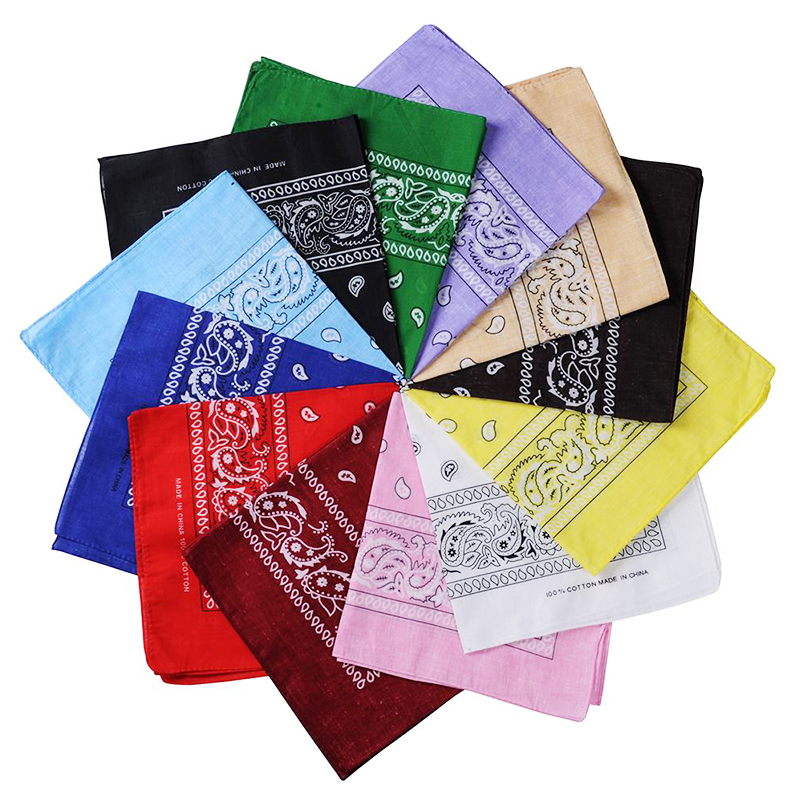 Men Women Bandana Hair Band Turban Sport Hip Hop Square Scarf Wrap