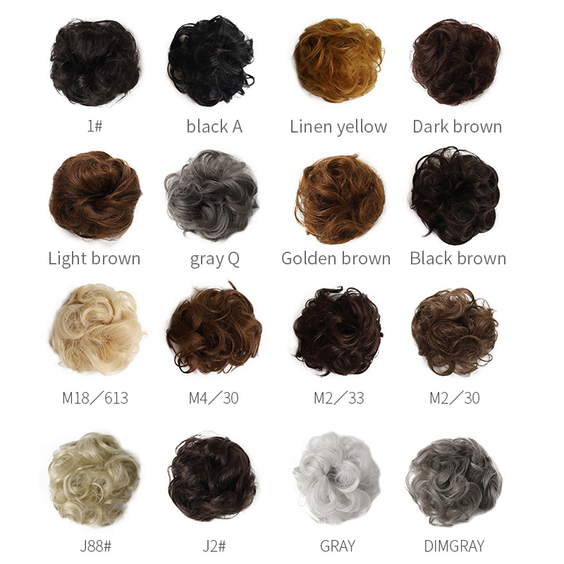 Curly Messy Bun Hair Piece Scrunchie Hair Bobble Elastic Fake