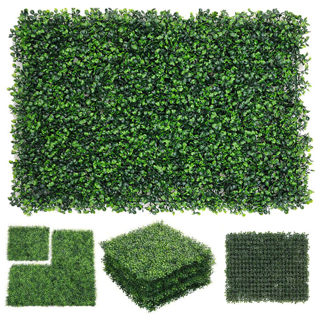 6/12/18X Artificial Greenery Wall Hedge Grass Fence Plant Fake Mat Foliage  Panel | eBay UK