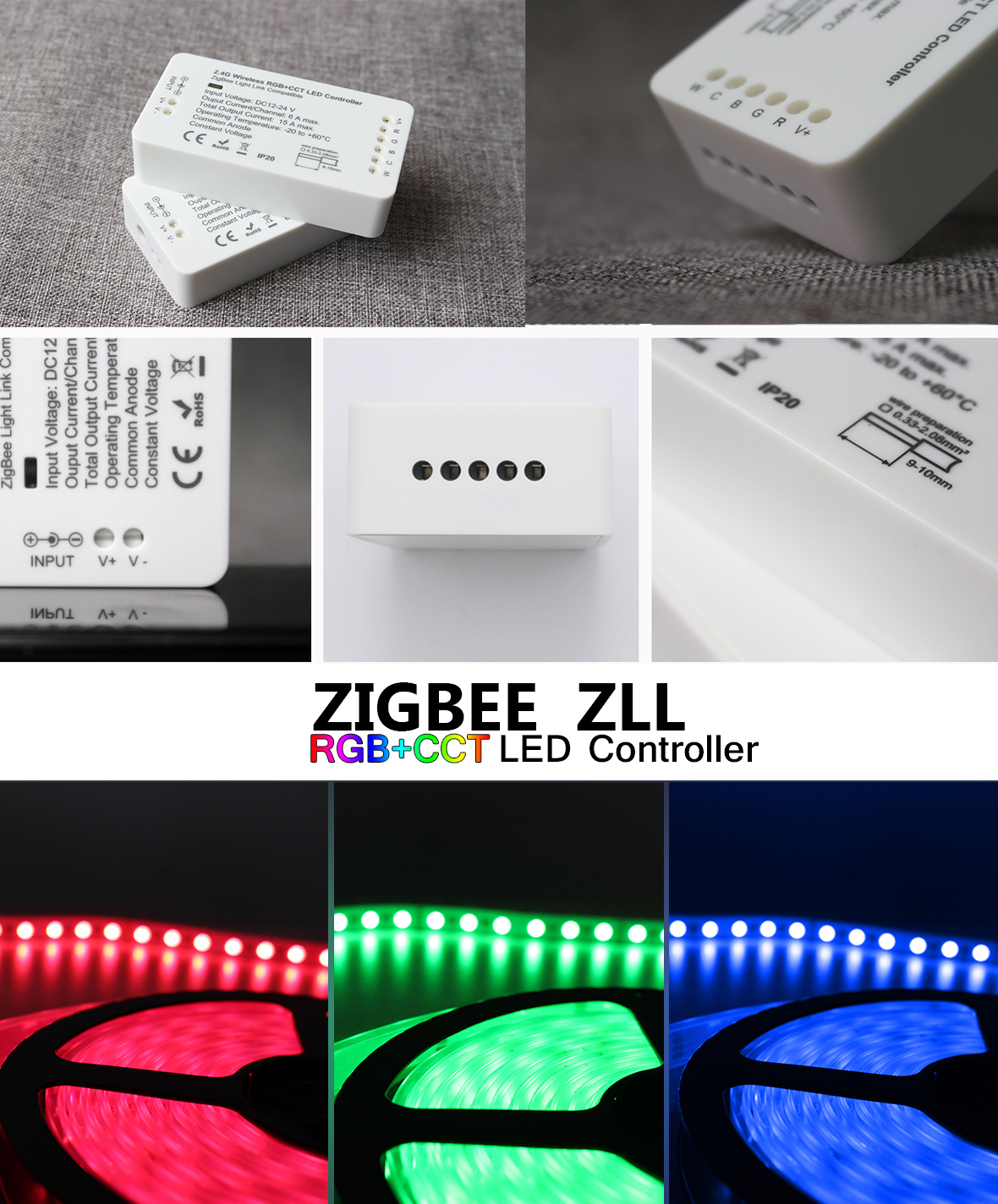 ZIGBEE ZLL LED Controller RGB+CCT RGBW WWCW LED Strip Controller DC12