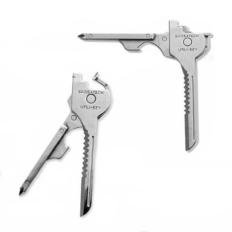 SWISS+TECH Utili-Key 6-in-1 Key Ring Chain Multitool Stainless