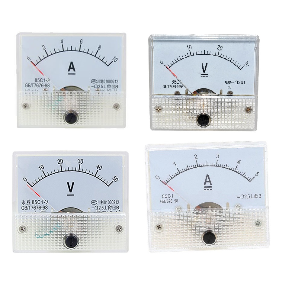 GB/T7676-98 85C1 Analog Panel AMP Meter Voltmeter Gauge DC 0