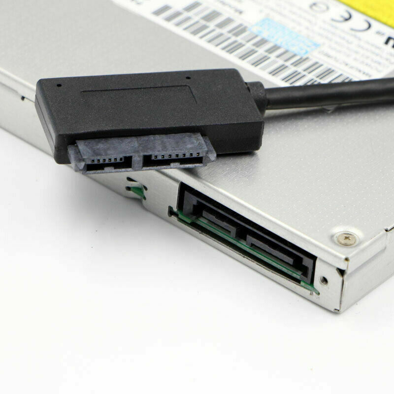 7+6 13Pin Slim SATA to USB CD DVD Rom Optical Hard Drive Cable Adapter