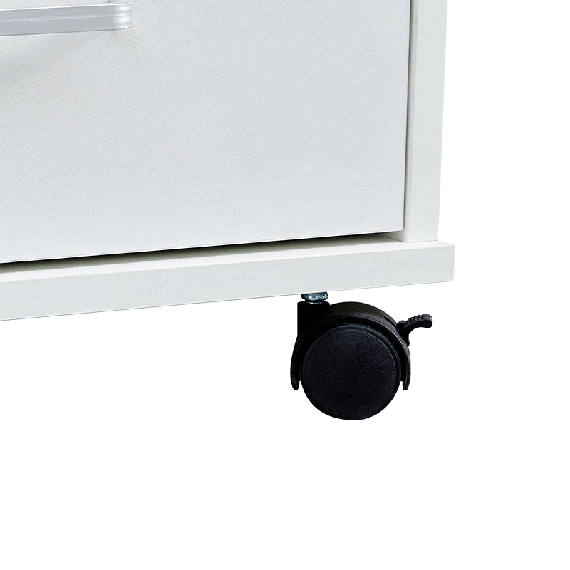 3 Drawer White Metal 14.25 In. Locking Vertical File Cabinet With Top Shelf