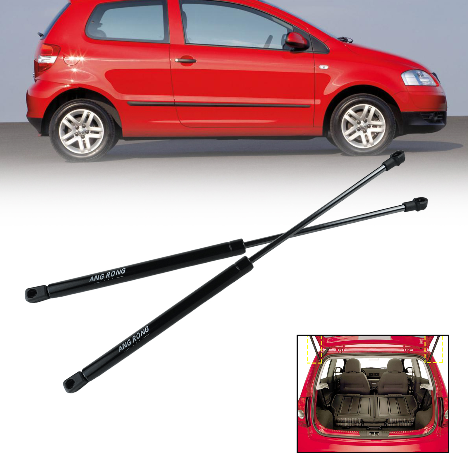 2x Gasfeder Heckklappe Kofferraum Dämpfer 465mm Für VW Fox 5Z1,5Z3 BJ. 2003-2014