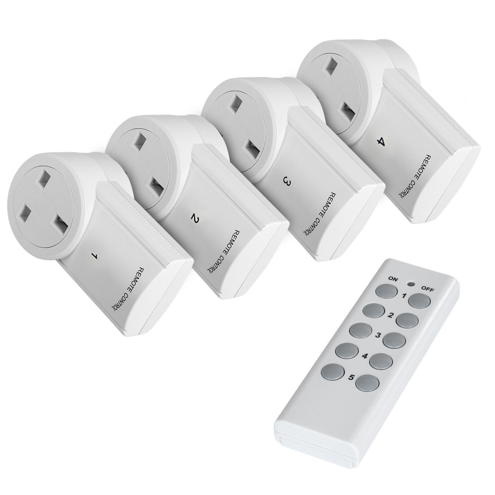 Remote Control Outlet Kit Wireless Light Switch UK Plug Household