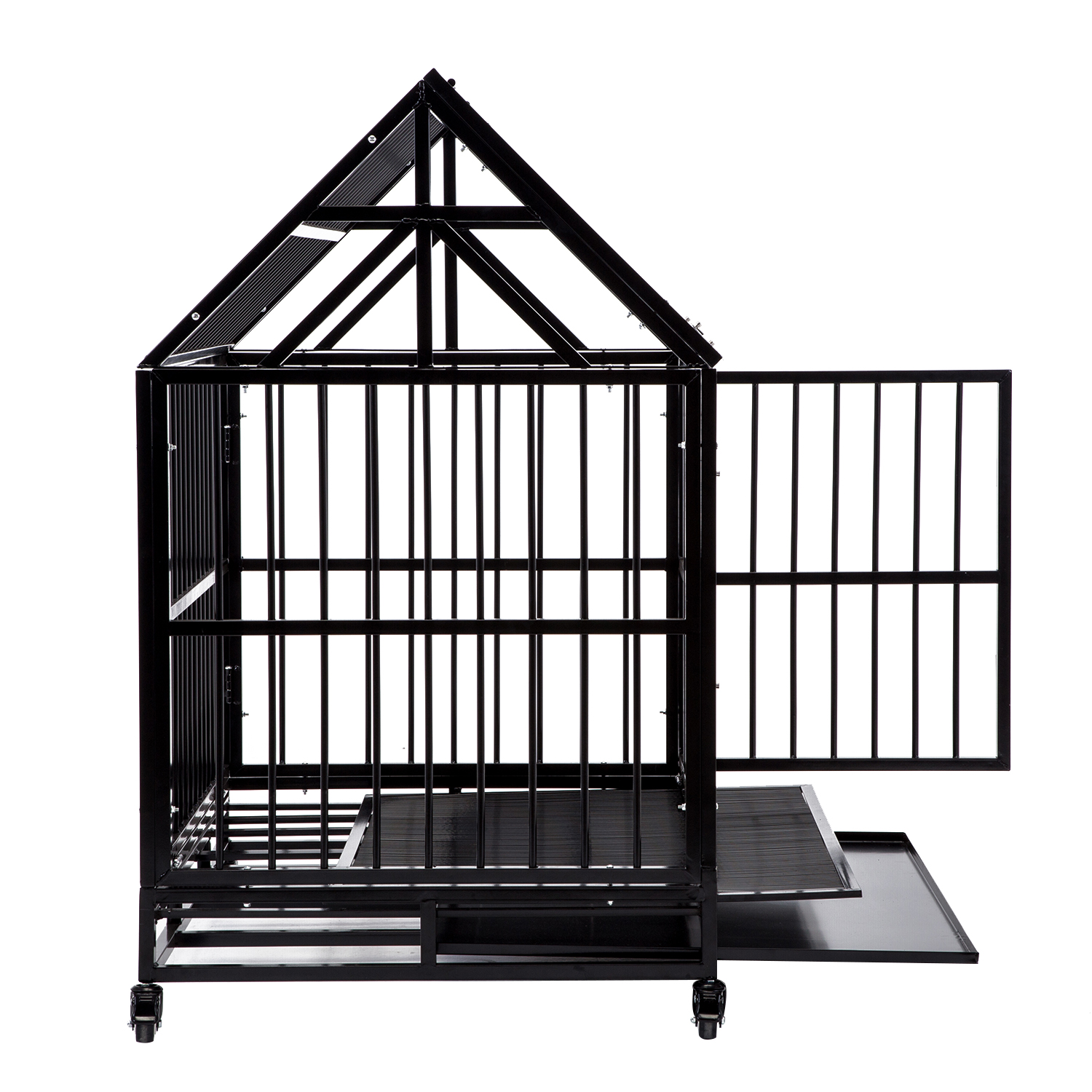 50" Dog Cage Crate Kennel Pet Playpen Extension House Heavy Duty w