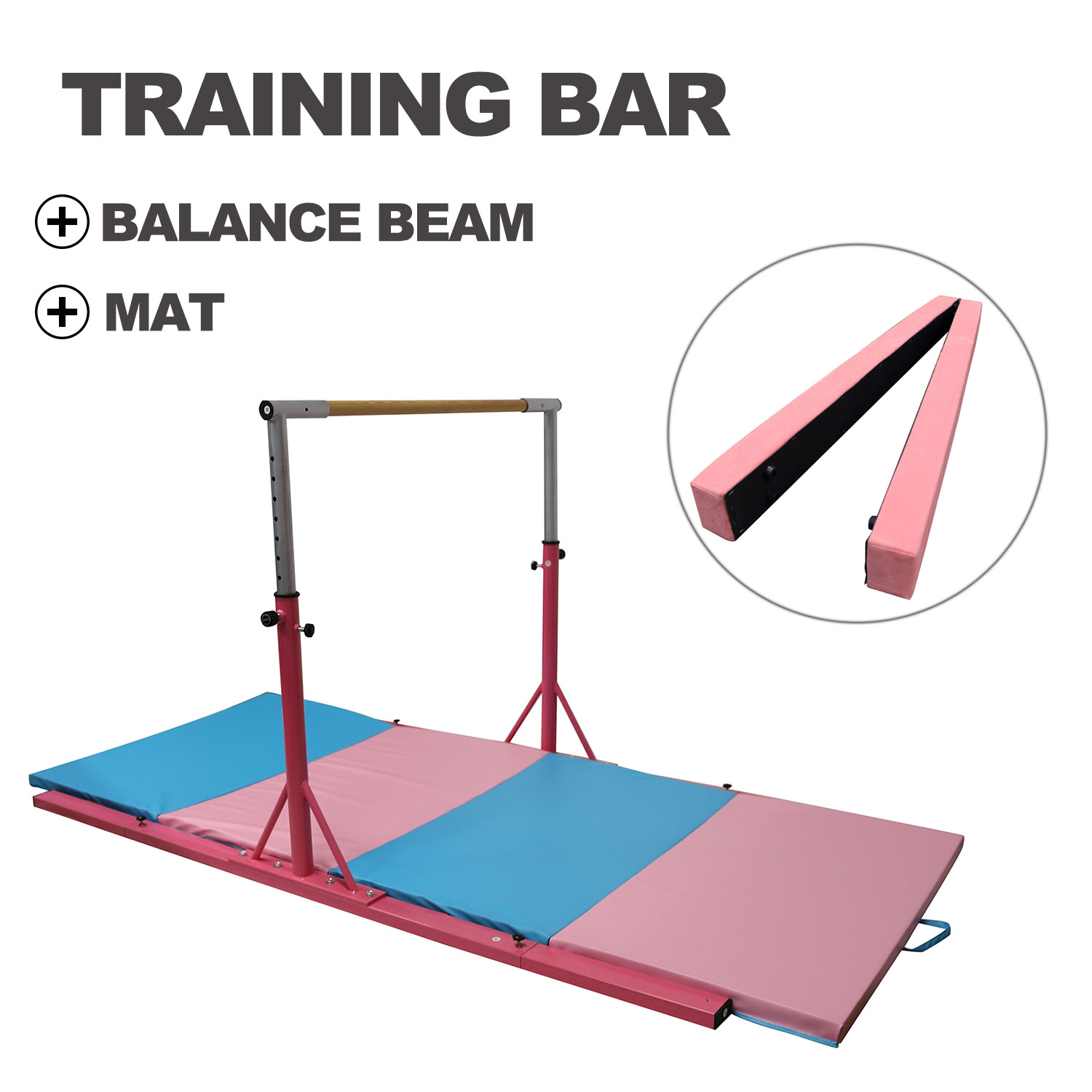 gymnastics bar with mat