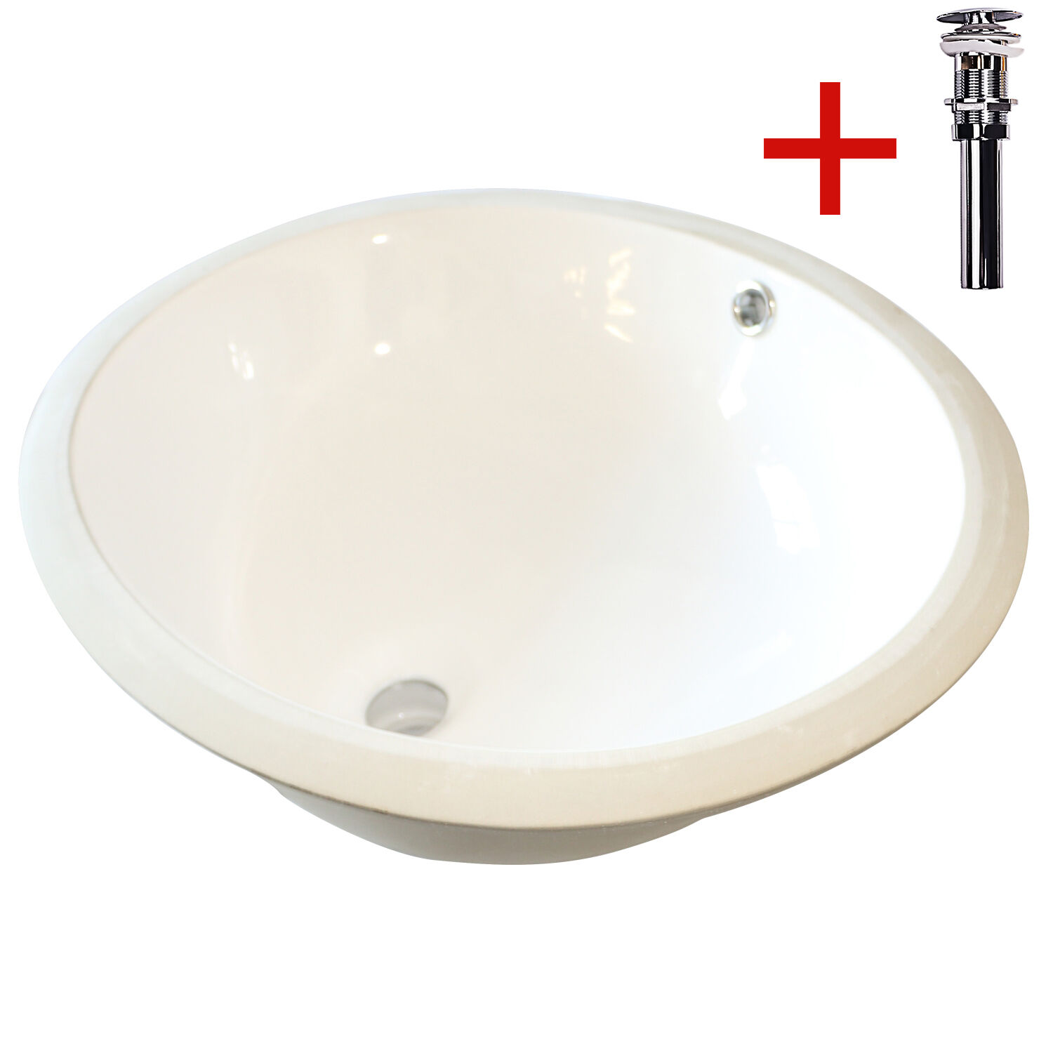 Details About Egg Bowl Sink Undermount Bathroom Porcelain Make Up W Drain Overflow White