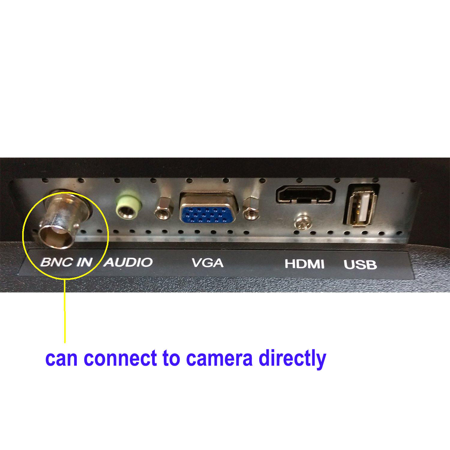 101AV 18.5 Monitor de seguridad LED profesional HDMI VGA y BNC Entrada  Audio Video Pantalla PC Monitor w/Altavoz para CCTV DVR Oficina y Hogar