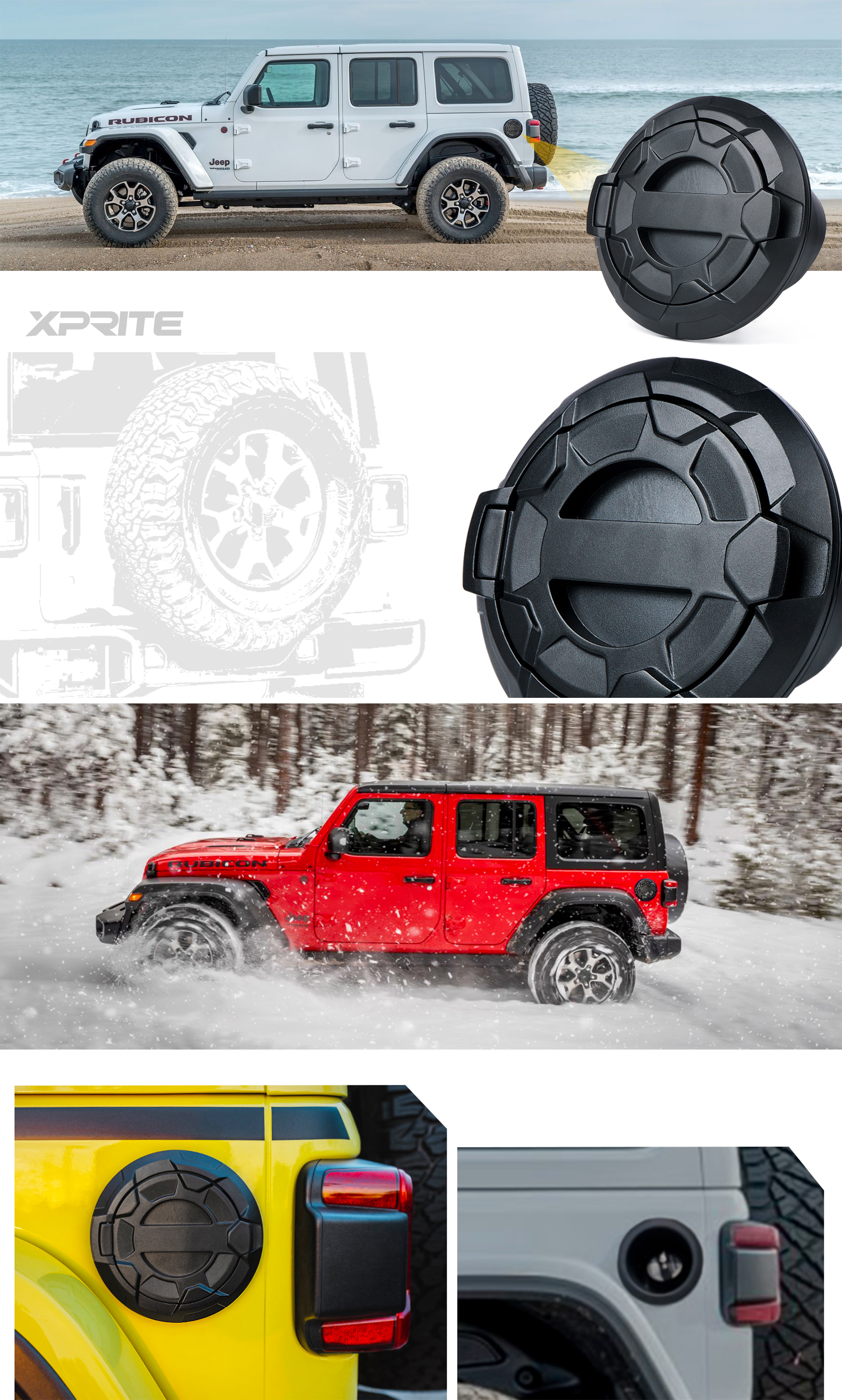 JWWY Couvercle De Réservoir De Carburant JL Wrangler Pour Réservoir De Carburant JL Wrangler 2018-2024 + Jeep Wrangler Accessoires Extérieurs JL 2/4 Portes En Alliage D'aluminium Orange