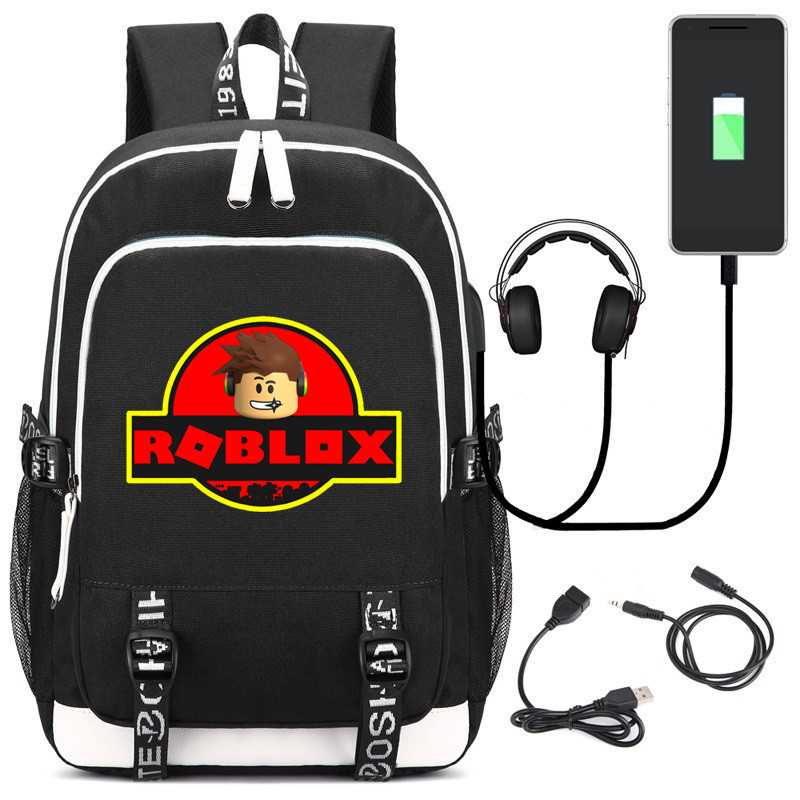 Game Roblox Backpack Usb Laptop Shoulder Bag Travel Packsack Student School Bag Ebay - roblox shoulder camera